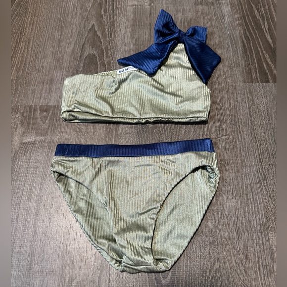 DALAI WEAR****Green and Blue One-Shoulder Bikini Set***Size 8 $89 - Picture 2 of 6